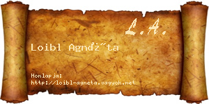 Loibl Agnéta névjegykártya